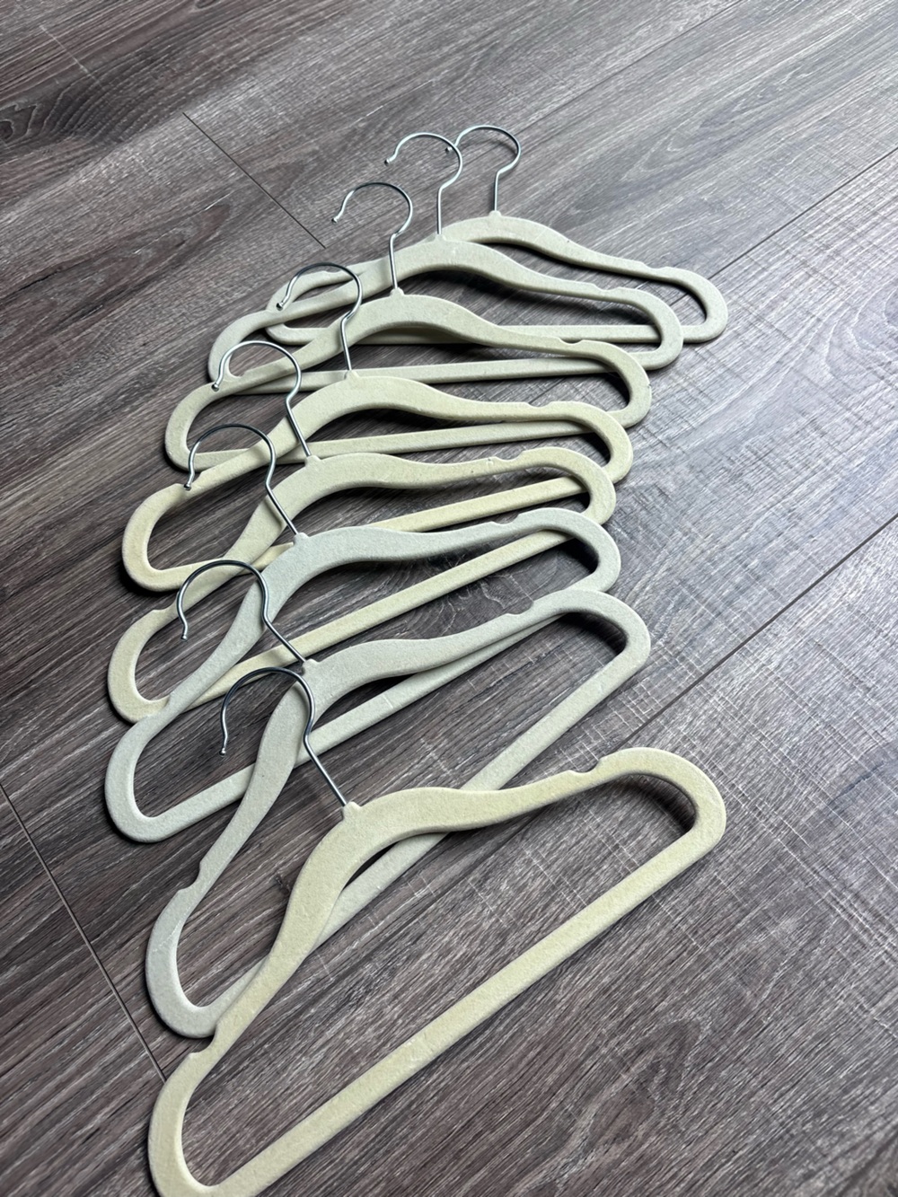 Non-Brand Velvet Slim kids Hangers - Light Beige